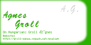 agnes groll business card